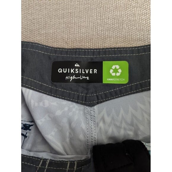 Quicksilver Highline Turquoise Swim Trunk Boardshort Size 26 - Picture 4 of 4